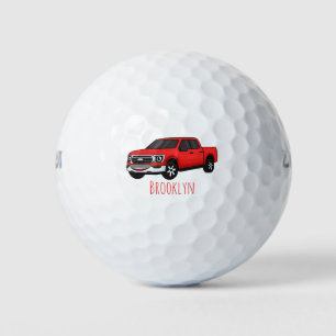 Balles De Golf Illustration d'une camionnette rouge mou