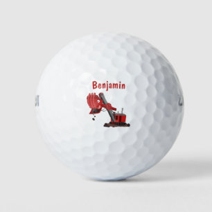 Balles De Golf Illustration d'une pelle à vapeur rouge mou