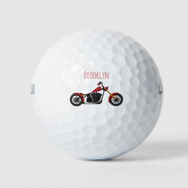 Balles De Golf Illustration motocyclette de style hélicoïdal (Devant)