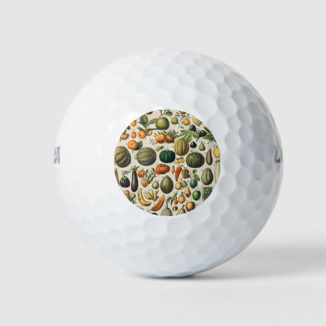 Balles De Golf Illustration scientifique végétale des fruits (Devant)