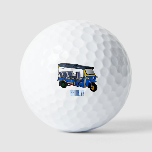 Balles De Golf Illustration Tuk tuk (Recto)