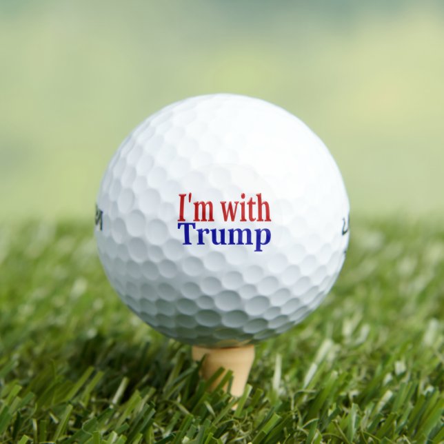 Balles De Golf Im Avec Trump rouge bleu Golf Balls (T-shirt Insitu)