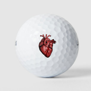 Balles De Golf Image de coeur anatomique réaliste Balls de golf