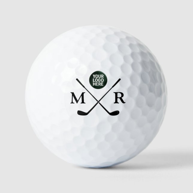 Balles De Golf Image de logo et monogramme d'initiales (Recto)
