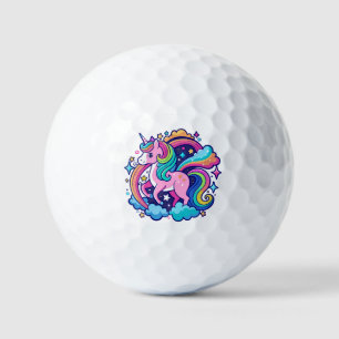 Balles De Golf Imaginaire Unicorne vibrant