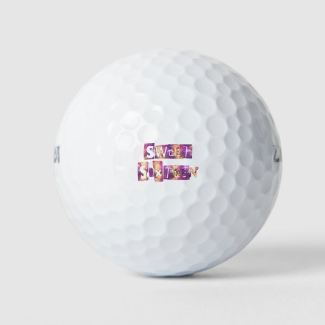 Balles De Golf Impression sweet sixteen (Devant)