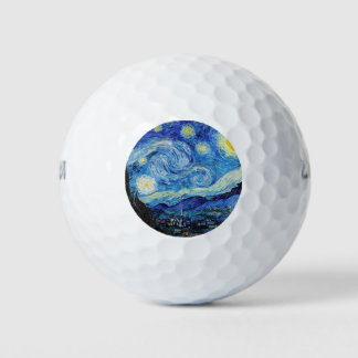 Balles De Golf Impressionnisme Vincent Van Gogh Starry Starry Nui