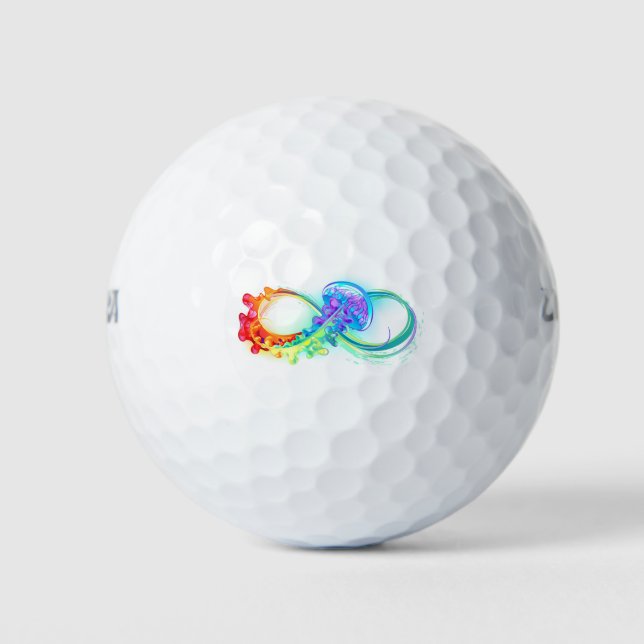 Balles De Golf Infinity avec Rainbow Jellyfish (Devant)