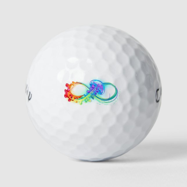 Balles De Golf Infinity avec Rainbow Jellyfish (Devant)