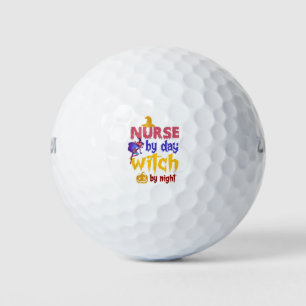 Balles De Golf Infirmière Par Jour Sorcière Par Nuit Vintage Hall
