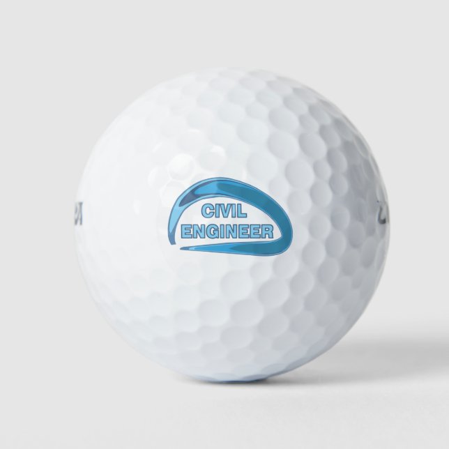 Balles De Golf Ingénieur civil bleu (Devant)