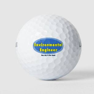 Balles De Golf Ingénieur Environnemental Ovale Bleu