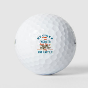 Balles De Golf Ingénieur retraité Génie plus heureux Retraite