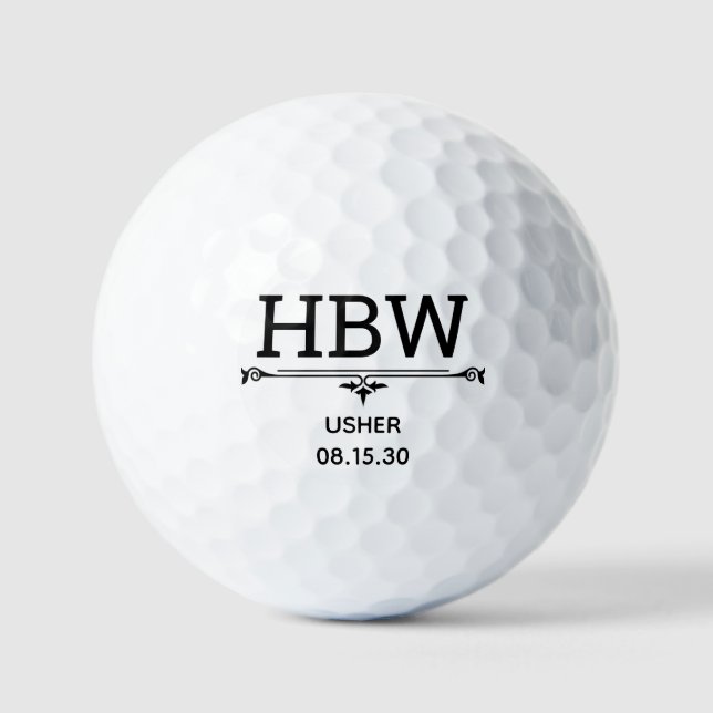 Balles De Golf Initiales des appariteurs (Recto)