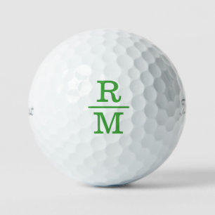 Balles De Golf Initiales empilées Monogrammes Boules de golf