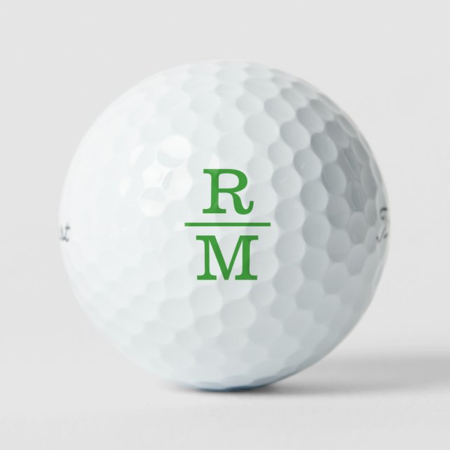 Balles De Golf Initiales empilées Monogrammes Boules de golf (Recto)