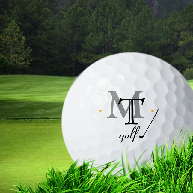 Balles De Golf Initiales Monogramme personnalisé (Créateur téléchargé)