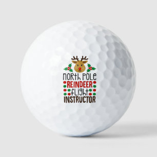 Balles De Golf Instructeur de vol de rennes du pôle Nord Noël