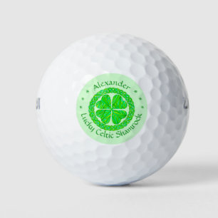 Balles De Golf Irlandais celtique chanceux de vert de trèfle de