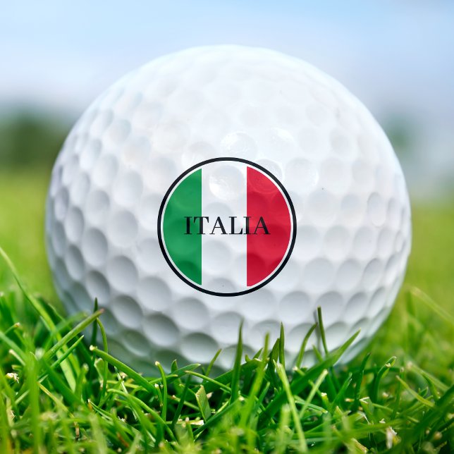 Balles De Golf Italie Drapeau italien Rouge Blanc Vert Italia (Créateur téléchargé)