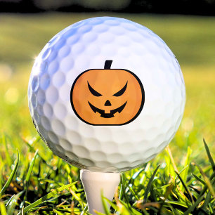 Balles De Golf Jack-o'-lantern Éffrayant Citrouille Halloween