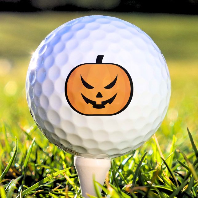 Balles De Golf Jack-o'-lantern Éffrayant Citrouille Halloween (Halloween jack o lantern pumpkin golf ball)