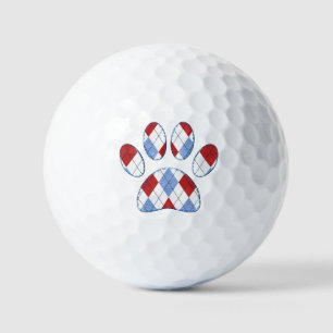 Balles De Golf Jacquard Empreinte de patte de chien