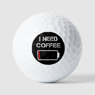 Balles De Golf J'ai besoin de café drôle tasses de café batterie