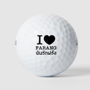 Balles De Golf J'ai Cœur Noir (Amour) Farang