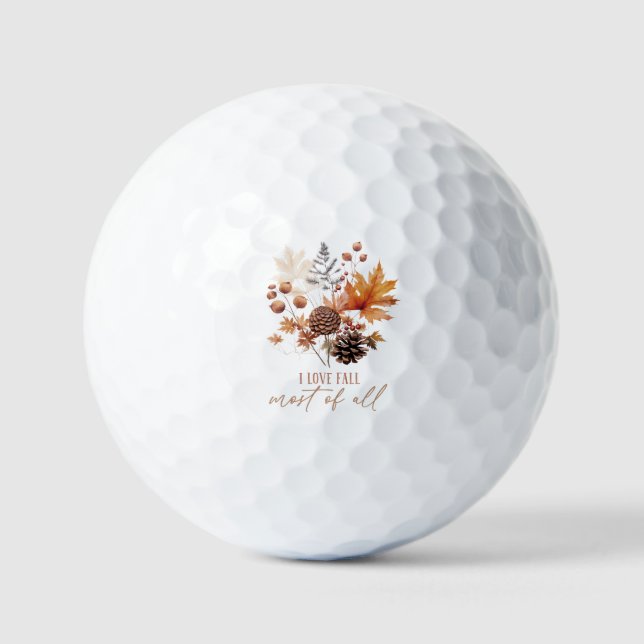 Balles De Golf J'Aime Chuter La Plupart De Tous Les Foliages Feui (Recto)