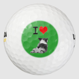 Balles De Golf J'aime des bouts de corgi