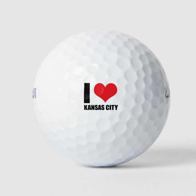 Balles De Golf J'aime Kansas City (Devant)