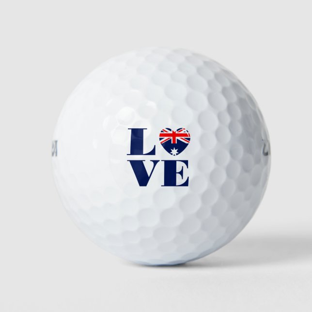 Balles De Golf J'aime l'Australie (Devant)