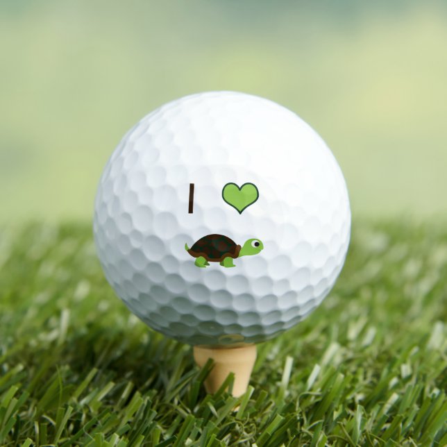 Balles De Golf J'Aime Les Tortues (T-shirt Insitu)