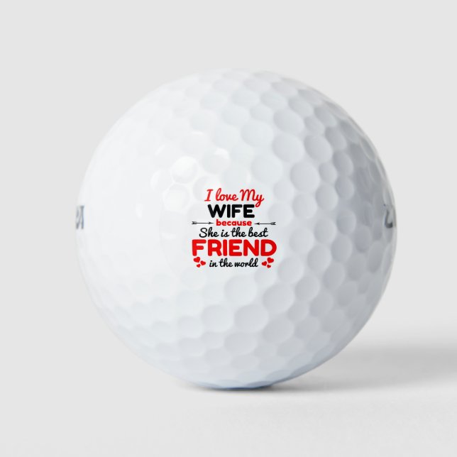 Balles De Golf J'aime ma femme (Devant)