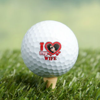 Balles De Golf J'Aime Ma Femme Personnalisée