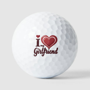 Balles De Golf J'aime ma petite amie personnalisé