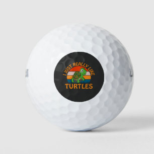 Balles De Golf J'Aime Vraiment Les Tortues