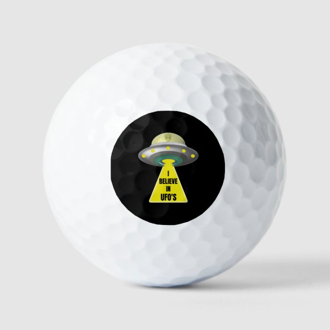 Balles De Golf Je Crois En L'Espace Alien D'UFO (Recto)