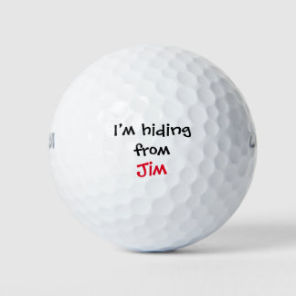 Balles De Golf Je me cache du nom personnalisé drôle
