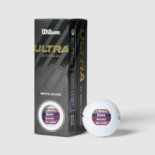 Balles De Golf je n'ai pas d'objectifs dans la vie (Emballage)