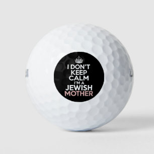 Balles De Golf Je ne reste pas calme, je suis une mère juive Hanu
