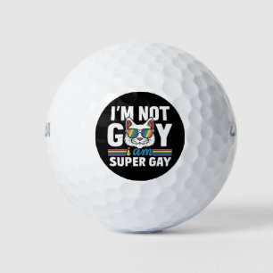 Balles De Golf Je ne suis pas gay Je suis super gay LGBT Gay prid