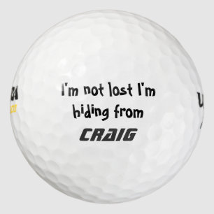 Balles De Golf Je ne suis pas perdu Je me cache de Ajouter votre