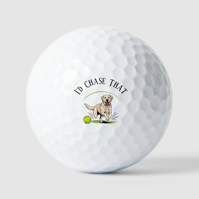 Balles De Golf Je pourchasse ça" Labrador Retriever (Recto)