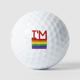 Balles De Golf Je suis gay Indicateur Rainbow