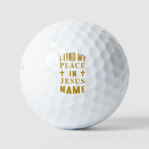 Balles De Golf Je trouve ma paix en Jésus Nom
