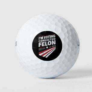 Balles De Golf Je vote Condamné Felon 2024 Trump