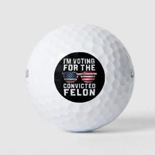 Balles De Golf Je vote pour le criminel condamné pro Trump 2024