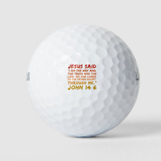 Balles De Golf Jean 14:6 Jésus a dit que la conception des vers b